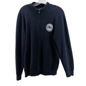 Lands End Men's M Long Sleeve Sweater Jacket  Team Submarine Naval Sea Systems